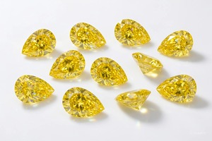 RCK Global Wholesale Fancy Vivid Yellow Poire Diamant de laboratoire synthétique 0.50ct-1.00ct VVS Loose Diamond Matched Paires - Product Image 2