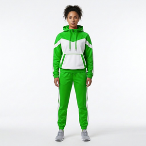 Ensemble de survêtement 100 % coton avec fermeture éclair pour femme, coupe ajustée, vêtements de sport épais, mode hiver, fabriqué au Pakistan - Product Image 1