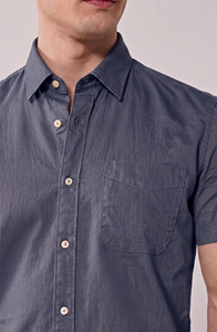 Chemises décontractées tissées respirantes Enovate 100 % coton avec logo au dos et manches courtes pour hommes - Product Image 3