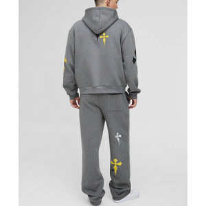 Pantalones Deportivos Casuales de Felpa de Algodón Bordados de Cintura Media para Hombre, con Múltiples Bolsillos, de Peso Pesado, Modelo 2026 - Product Image 4