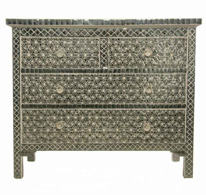 Handmade India Modern Design Eco-Friendly Convertible <b>Console</b> <b>Table</b> Cabinet with Bone Inlay Work for Baptism Occasions - Product Image 2