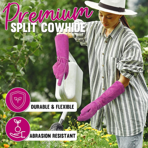 Reinforced Palm Cow Split Leather <b>Long</b> Welding Working <b>Gloves</b> - Product Image 2