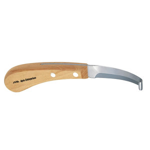 Double <b>Edge</b> Hoof Knife with Ergonomic Wooden Handle Medium Size Professional Farrier <b>Tool</b> for Precise Horse Hoof Trimming - Product Image 3
