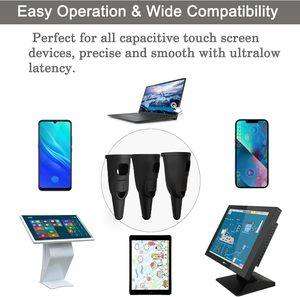 Penne Stilo Conduttive in Silicone Flessibili per Touchscreen, Scrittura, Giochi, Disegno su Smartphone e <span class=keywords><strong>Tablet</strong></span> - Gratuite - Product Image 3
