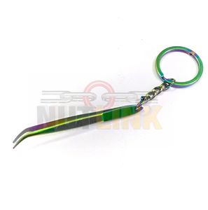 Precision Jewelry Tweezer Keychain <b>Rainbow</b> Titanium Coated Stainless Steel Portable Mini Gemstone Bead Handling National Day - Product Image 2