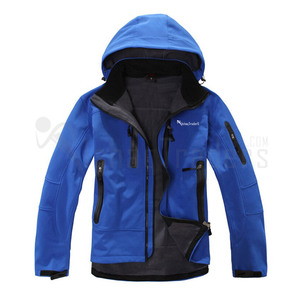 Veste polaire à capuche rouge pour homme, coupe-vent, respirante, écologique, fermeture éclair sur le devant, vêtement décontracté d'automne, coque en polyester, coupe régulière - Product Image 6