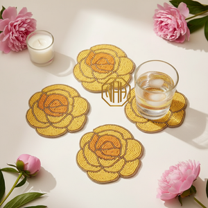 2026 Premium Eco-Friendly Modern Round Stone Bead 10mm Thick Durable <b>Drink</b> <b>Coasters</b> Home & Office Tableware Decorative Mats Pads - Product Image 6