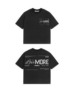 Colección de Camisetas Gráficas Extra Grandes Negras |   Camiseta Don't Give Up Love More Dreamer Streetwear |   Camiseta Personalizada de Corte Cuadrado OEM Privado - Product Image 3
