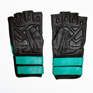 Gants de musculation en PU durables à demi-doigts avec sangle de poignet réglable, logo/couleur personnalisés, imperméables, qualité supérieure - Product Image 3