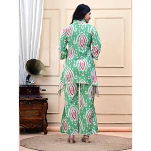 AARTI FASHION ชุด SALWAR ลำลองคอวีสำหรับผู้หญิงสวมใส่ทุกวันเสื้อแขนสามส่วนระบายอากาศได้สำหรับฤดูใบไม้ผลิ/ฤดูร้อน - Product Image 2