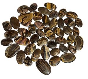 Cabujón de jaspe de capuchino Natural de grado AAA +, fabricación de joyas de piedras preciosas sueltas únicas, lote al por mayor vendido, gemas Trimurti de terceros - Product Image 1