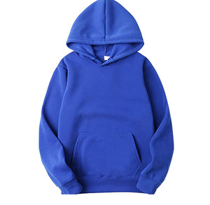 <b>Boys</b> Solid Blue Hooded Tracksuit Set Casual Full Sleeve Cotton Jogger Pants Autumn Sportswear Kids Clothing - Product Image 5