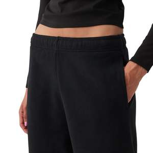 Pantalon de jogging en coton noir pour femme, taille haute, coupe décontractée, bas de survêtement, logo personnalisé, vente en gros OEM - Product Image 2