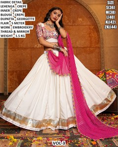 ชุดเลเฮนกาผ้าเครปวิราสัต - Product Image 3
