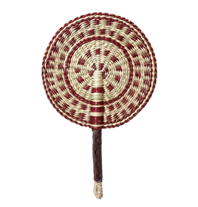 พัดสานมือจากหญ้าทะเลเวียดนาม พัดเย็นธรรมชาติ ของตกแต่งบ้านแบบรักษ์โลก อุปกรณ์เสริมสำหรับงานแต่งงานและงานปาร์ตี้ - Product Image 4