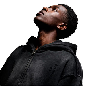 Sweat à capuche épais déchiré pour homme 2026, style streetwear, avec logo personnalisé, fermeture éclair double tête, 100 % coton, décontracté - Product Image 2