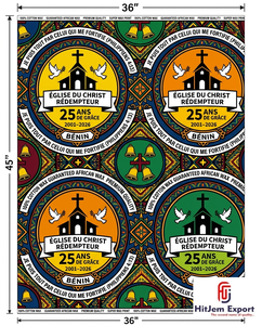 Fournisseur et fabricant de tissus en coton imprimé africain de qualité supérieure, OEM, uniformes pour les cérémonies religieuses, les anniversaires, les congrès, Ghana, Nigéria, Kenya - Product Image 2