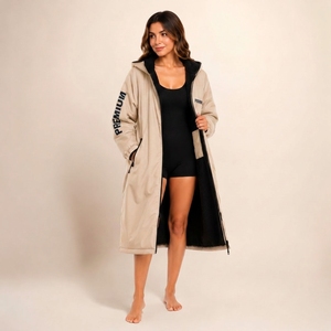 Oversized Waterproof Surf <b>Changing</b> Coat Fleece Hooded Outdoor Apparel - Product Image 1