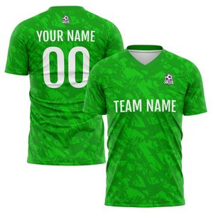 Camiseta de Fútbol Personalizada para Hombre y Mujer, Cuello Redondo, Manga Corta, Impresión Sublimada, Absorbe la Humedad, 100% Poliéster, Nombre del Equipo, Número, Adulto - Product Image 3