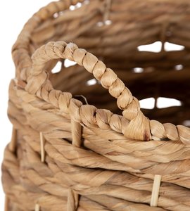 Cesta de Almacenamiento Artesanal de Jacinto de Agua, Cesto de Ropa Tejido con Asas para Mantas, Juguetes, Macetas, Decoración del Hogar, Venta al por Mayor XL - Product Image 5
