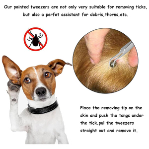 Herramientas de Alta Calidad para la Eliminación de Garrapatas en Animales, Pinzas de Acero con Alto Contenido de Carbono Recubiertas de Papel Negro de 14 cm para Eliminar Pulgas y Garrapatas - Product Image 3