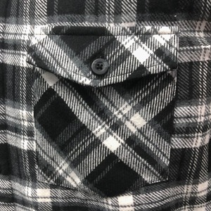 Chemise-veste matelassée en flanelle à carreaux épaisse et chaude pour homme, style patchwork, à manches longues et boutonnée, vente en gros à prix réduit - Product Image 6