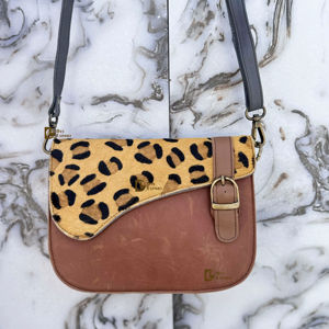 Bolso de Hombro Cruzado de Piel con Estampado de Leopardo Estilo Occidental para Mujer, el Más Vendido y Elegante - Product Image 1