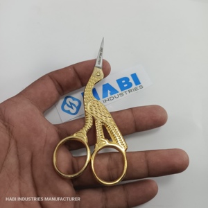 High Quality Gold Color Stork <b>Scissors</b> Suppliers Professional Sharp blade <b>Sewing</b> Craft <b>Scissors</b> Manufacturer Custom Logo Shear - Product Image 4