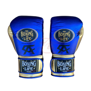 Guantes de Boxeo Personalizados No Boxing No Life, Cierre de Gancho y Bucle, Cordones, Cuero Vacuno, Absorción de Humedad, para Entrenamiento y Sparring - Product Image 2