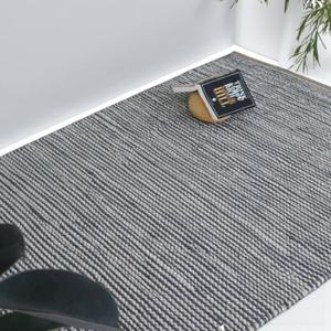 Alfombra Plana Tejida a Mano con Rayas Abstractas de Lana, Alfombra Ecológica para Mascotas, Ideal para Sala de Estar y Dormitorio - Product Image 5