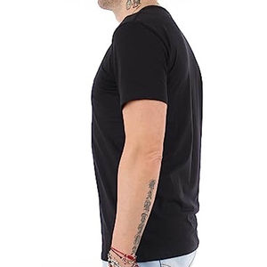Nouveauté T-shirt court pour homme en coton biologique 100% respirant, coupe ajustée, col en V profond, personnalisable, écologique - Product Image 5