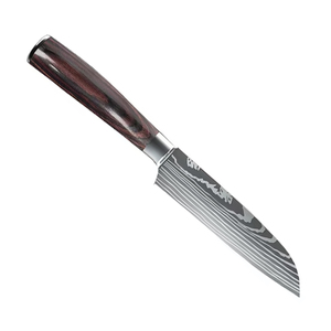 Ensemble de couteaux de cuisine en acier Damas de qualité supérieure avec étui en cuir, outils durables pour couper, trancher et hacher les ingrédients - Product Image 2