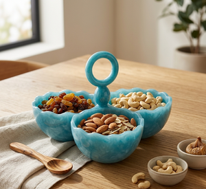 Modern Style Handmade Food Safe Resin Serving Bowl – Multi Layer Food Organizer for Party, Kitchen, Snacks and <b>Table</b> Display - Product Image 3