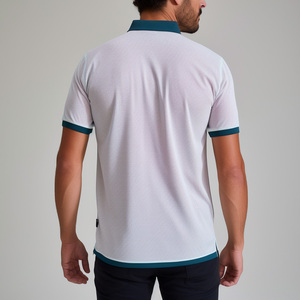 Polo de golf personnalisé à col zippé 1/4, 180 GSM, en coton, sublimation, haute qualité, pour hommes, avec logo, CE - Product Image 6