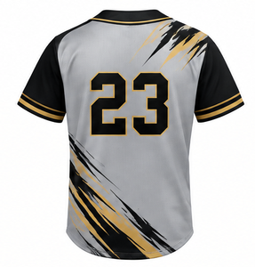 Maillot de baseball respirant brodé en 3D, vente en gros, grande taille, unisexe, en polyester, personnalisé pour équipe de ligue de baseball américaine - Product Image 4