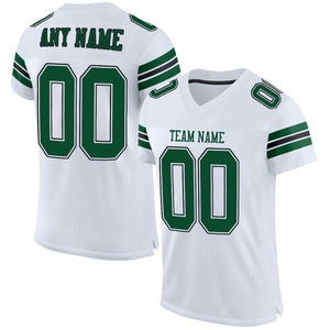 Maillot de football américain personnalisé en mesh, T-shirt de sport, maillot de rugby, uniformes, maillot hip-hop pour fête, col en V, respirant, en polyester - Product Image 2