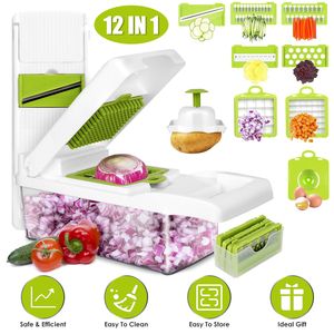 12-in-1 Vegetable <b>Chopper</b> Kitchen Food Slicer Dicer Grater Peeler Egg Separator <b>Hand</b> Protector Salad Vegetables Vegetable Cutter - Product Image 1