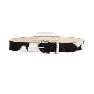 Ceinture en cuir de vachette pleine fleur de qualité supérieure, style western personnalisé, imprimé animal, accessoire de mode, vente en gros du fabricant - Product Image 1