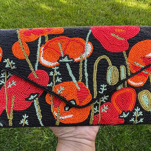 Bolso de Mano Artesanal de Lujo Tradicional Indio con Cuentas de Vidrio y Asa de Baguette, Multicolor, Casual, Duradero, Bolso Tote Artesanal Promocional - Product Image 3