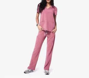 Custom Wide Leg New Nurse Scrub Suit Lab Coat Patterns of Medical Clothing Uniforms Design <b>Material</b> Origin Unisex Gender - Product Image 1