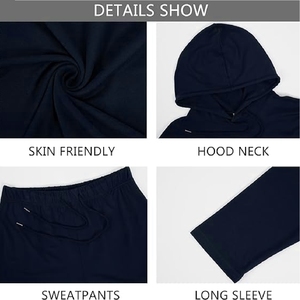 Ensemble de survêtements en molleton de laine pour homme, coupe évasée, 100 % coton, idéal pour l'hiver et le jogging - Product Image 6