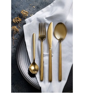 Juego de Cubiertos de Acero Inoxidable de Lujo con Detalles en Níquel y Oro, Cuchillo, Tenedor y Cuchara para Cena, Cubertería de Estilo Real - Product Image 6