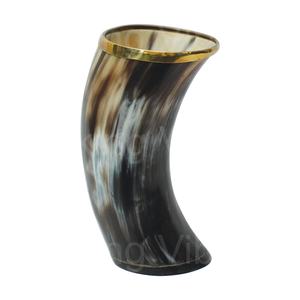 Verre à boire Viking en corne d'animal poli, fait main, de haute qualité, de luxe, avec logo personnalisé, coupe courte - Product Image 3