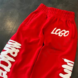 Pantalon de survêtement pour homme de haute qualité avec logo brodé personnalisé, 420 g/m², coupe droite, jambe large, style streetwear, ample et surdimensionné - Product Image 2