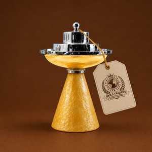 Skies Traders Luxury Amber Yellow Crystal Base Incense Burner Arab <b>Oud</b> <b>Bakhoor</b> Holder Middle East Charcoal Censer Wholesale - Product Image 1