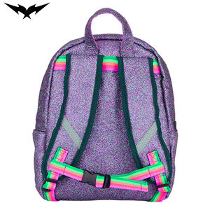 Sac à dos léger à fermeture éclair scintillante pour femmes, style sportif à paillettes, sac à dos pour le collège, rangement extérieur, sangle carrée - Product Image 6