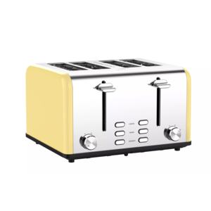 New 4-Slice Wide Slot Metal Toaster Electric Cafe Hotel Kitchen Appliances Bread <b>Maker</b> Household Sandwich Toast <b>Maker</b> Cheap - Product Image 5