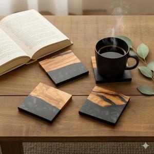 Luxury Epoxy Wood <b>Drink</b> <b>Coaster</b> - Product Image 4
