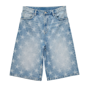 กางเกงยีนส์ทรงหลวมพิเศษสำหรับผู้ชาย ลายดาว สไตล์สตรีทแวร์ลำลอง ใส่สบายสำหรับฤดูร้อน มีกระเป๋าห้าช่อง ขายส่ง - Product Image 1