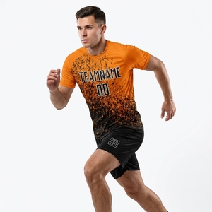Uniformes de Fútbol Personalizados de Fábrica OEM, Camiseta de Fútbol Ligera de Malla de Poliéster, Conjunto de Camiseta y Pantalones Cortos Sublimados, Ropa Deportiva para el Día del Partido - Product Image 5